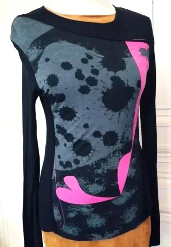 Paramita Top Pull Biface Dos Ouvert 12 Boutons TS/M