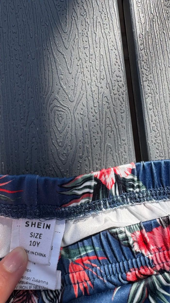 Legging à motif bleu SHEIN fille taille 10 ans - photo numéro 2