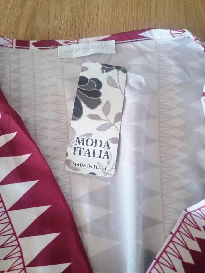 Robe neuve Moda Italia T.M coupe portefeuille imprimé géométrique - photo numéro 4