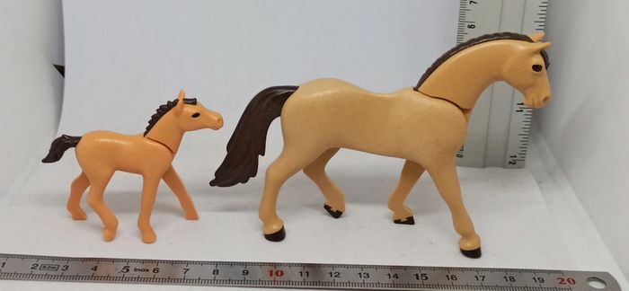 Cheval marron clair avec poulain playmobil - photo numéro 5