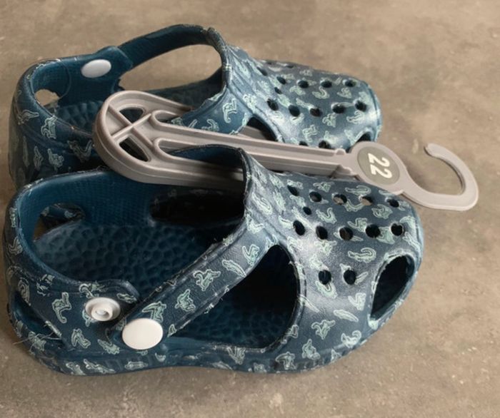 Sandales plastique bleue T22 - photo numéro 2