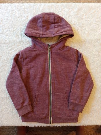 Sweat doublé sherpa zippé à capuche Kiabi en 6 ans