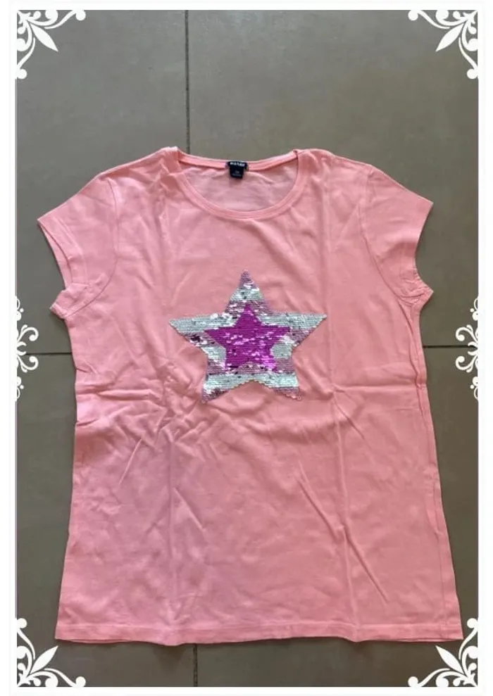 T-shirt a sequins réversible enfant fille taille 12 ans Kiabi - photo numéro 4