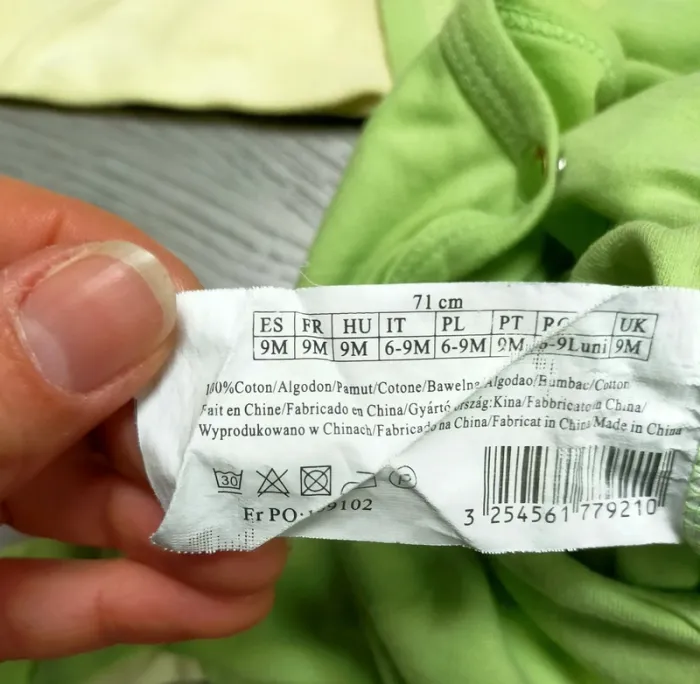 Grenouillère singe verte bébé garçon 9 mois In Extenso - photo numéro 7