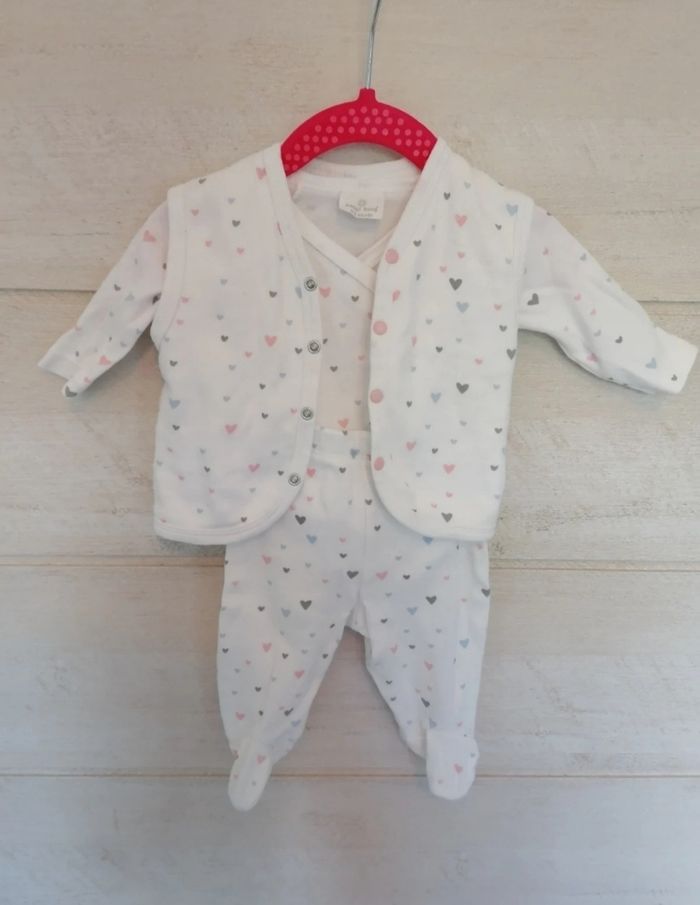 Ensemble bébé 1 à 3 mois en coton - photo numéro 2