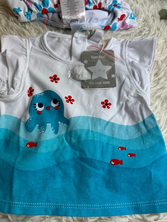 T-shirt et maillot de bain Tuc Tuc taille 3-6 mois - photo numéro 2