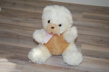 Doudou ours vintage tolone Peluche beige