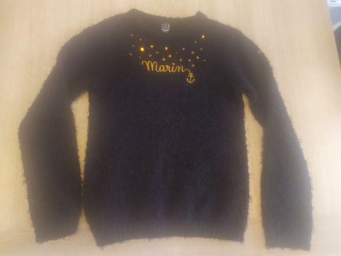 Pull terre de Marins bleu marine