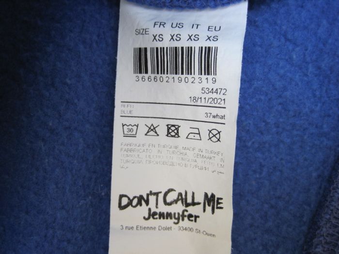 Sweat à capuche Jennyfer One Piece bleu taille XS - photo numéro 5