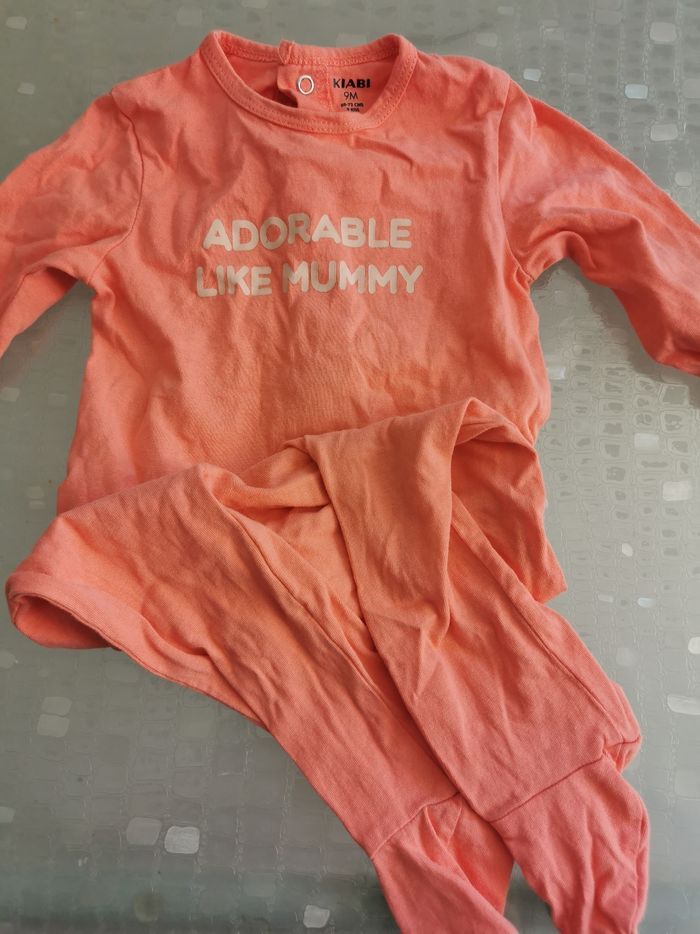 Pyjama bébé orange