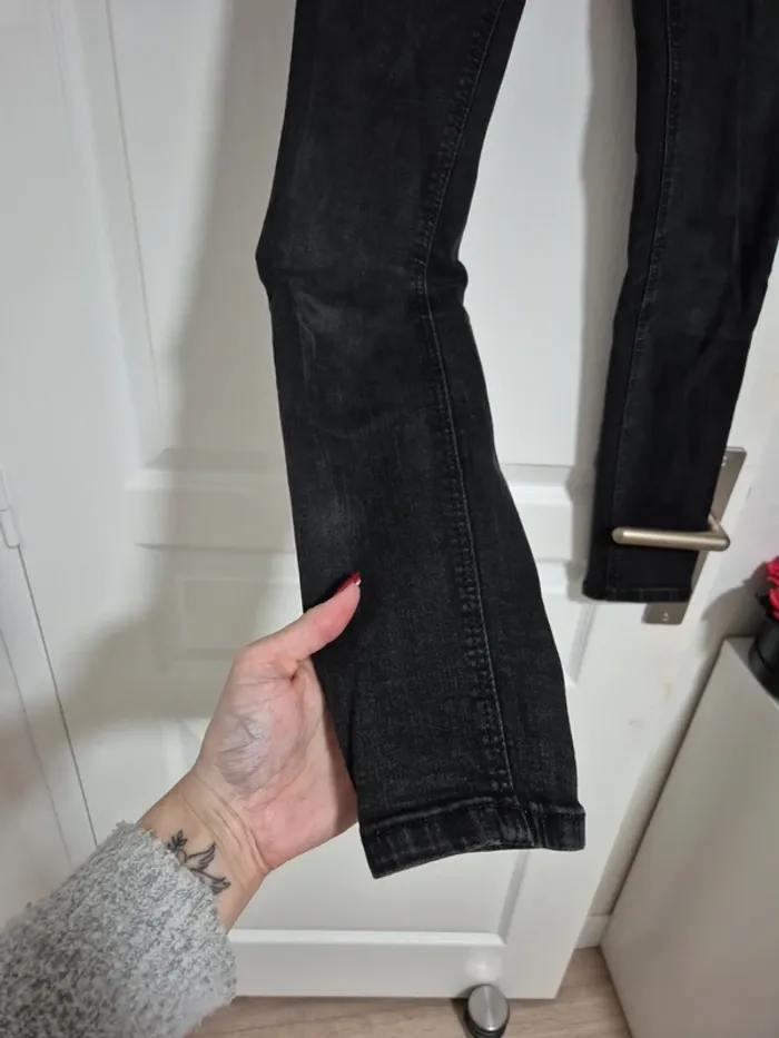 jean noa noir taille haute skinny mango - photo numéro 2