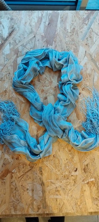 Écharpe foulard argenté