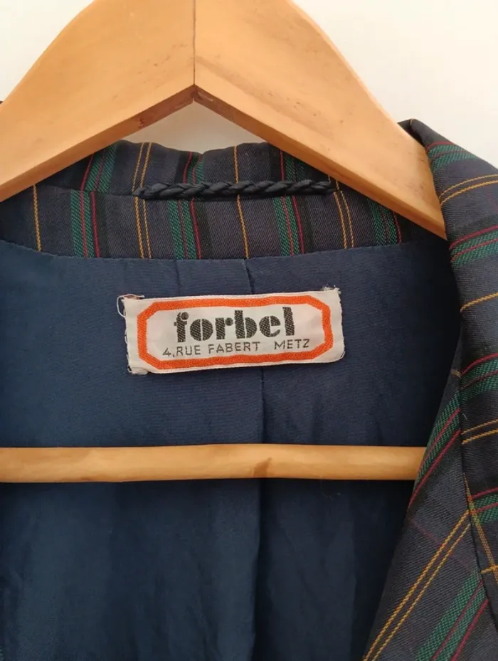 Blouson vintage à carreaux - photo numéro 3