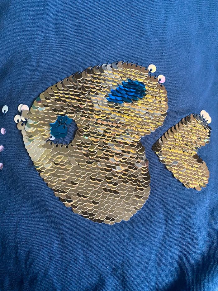 T-shirt à sequins poisson U essentiel Taille 6 ans - photo numéro 5