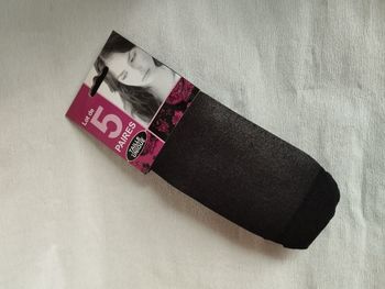 Lot de 5 paires de mi-bas noirs - Neuf avec étiquette