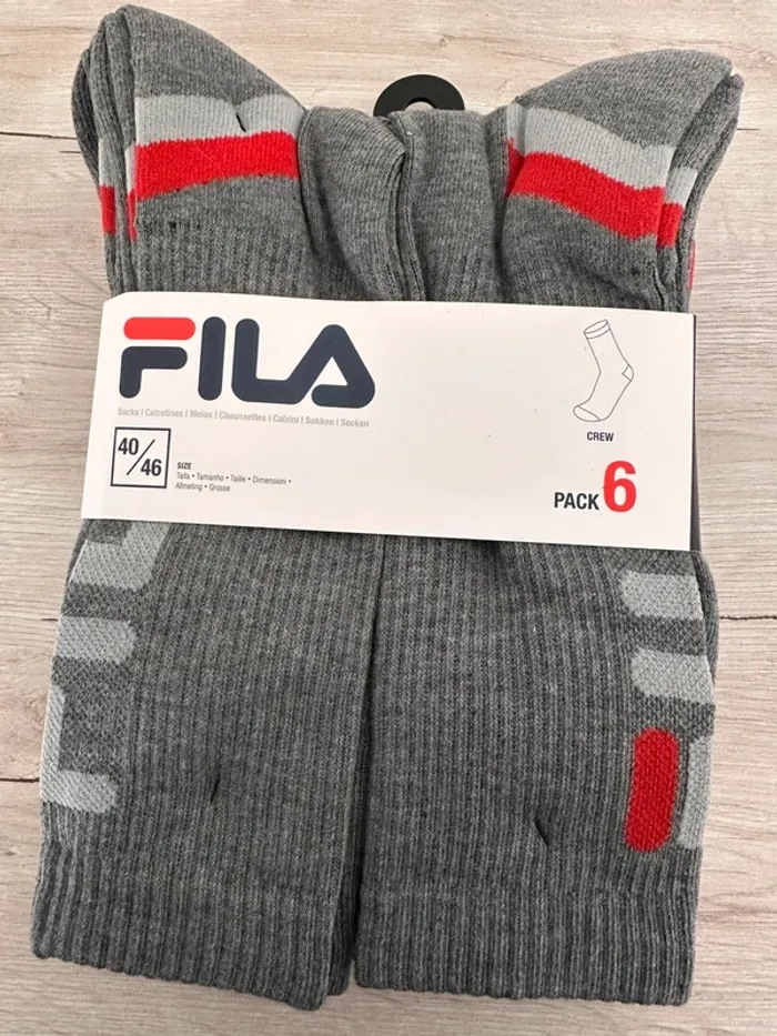 Lot 6 paires de chaussettes FILA