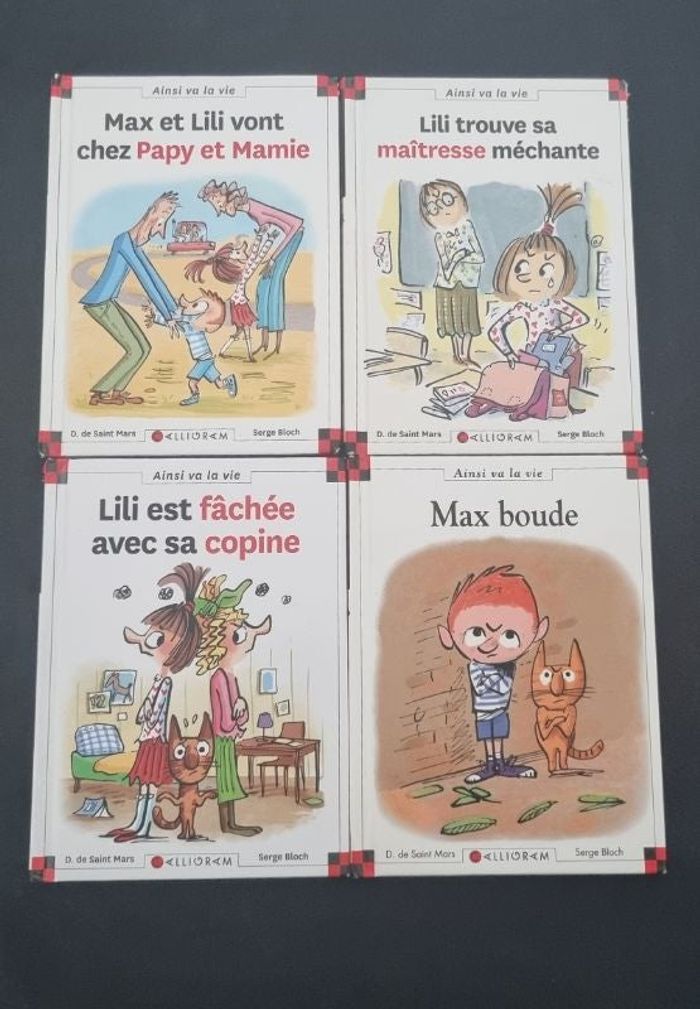 Lot de 4 livres Max et Lili