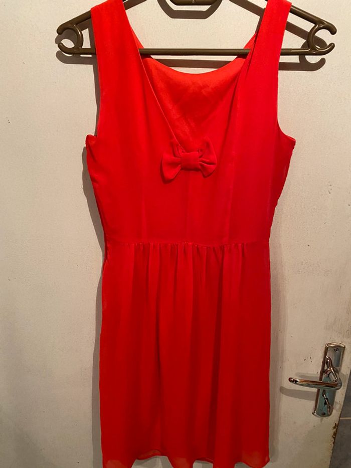 Robe fluide rouge/ corail - photo numéro 2