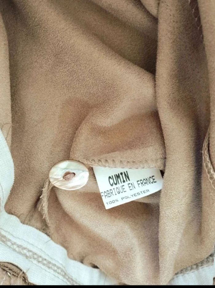 Veste blazer - Suédine - Sépia Vintage - Made in France 38 actuel - Parfait État - photo numéro 7