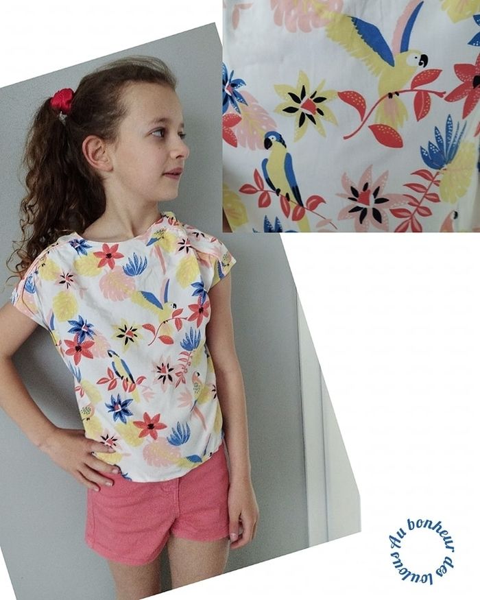 8 ans ensemble été blouse tape a l oeil et short little cigogne