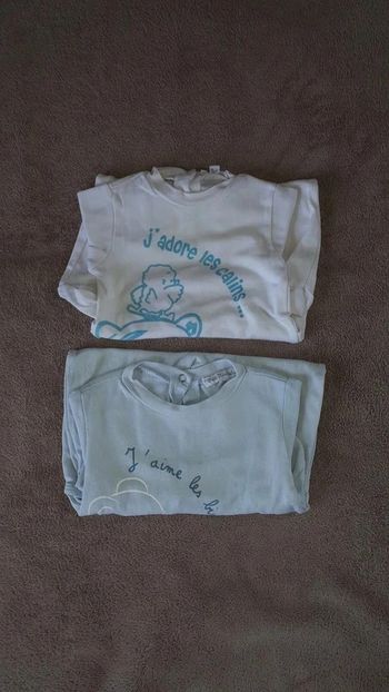 Lot 2 pyjamas printemps été garçon 9 mois