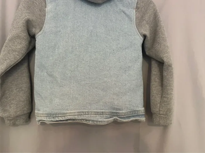 veste en jean bi matière - photo numéro 4