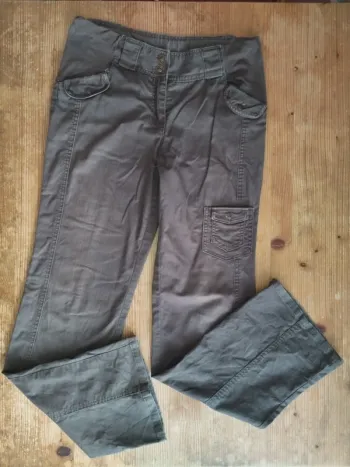 Pantalon maternité marron – Style cargo – Kiabi Maman – T36