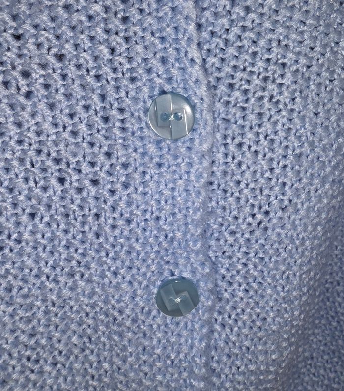 Gilet tricot bleu 1-3 mois - photo numéro 3