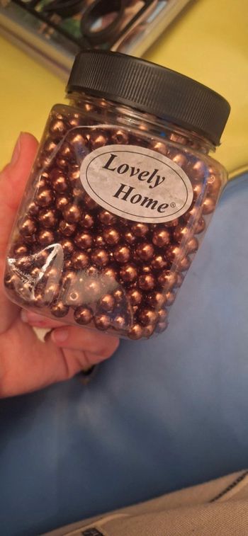 Perle pour enfant marron brillant 0.5cm