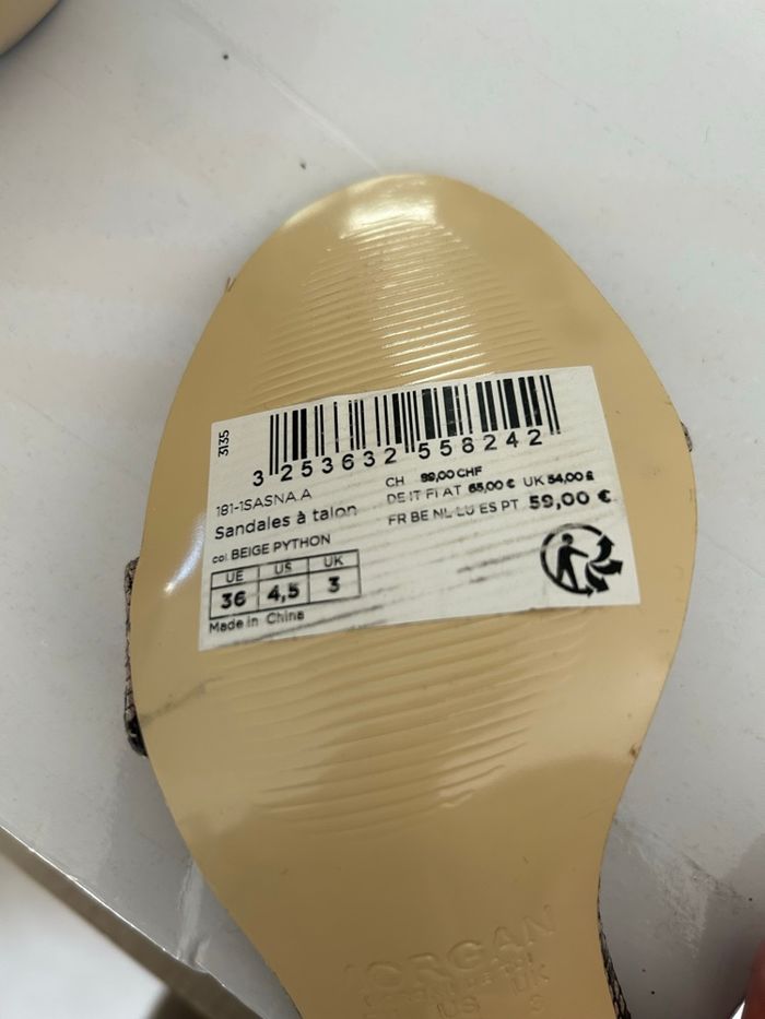 Escarpins ouverts neufs Morgan pointure 36 (valeur 59€) - photo numéro 10