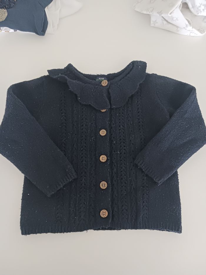Gilet à col fille