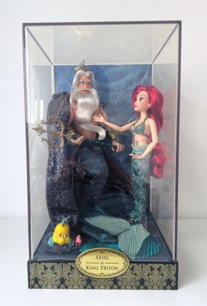Poupée édition limitée Fairytale Ariel et Triton Disney NEUVE - photo numéro 3