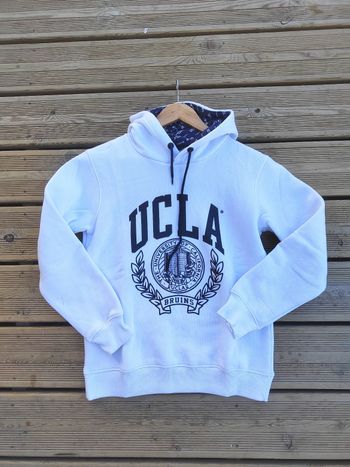 Sweat Blanc Femme ucla – Taille S – Style Campus US & Décontracté