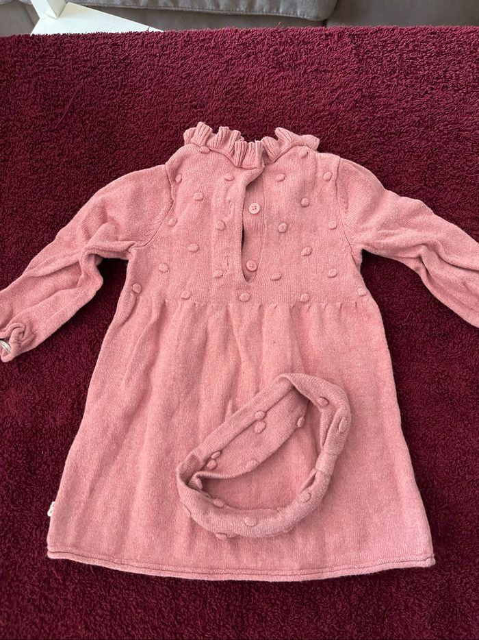 Robe en laine chaude avec bandeau 1mois - photo numéro 2