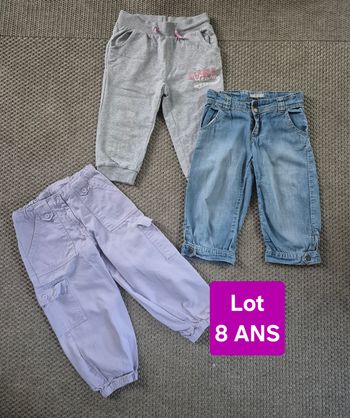Lot de 3 pantacourts fille - 8 ans