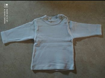 T-shirt blanc 6 mois