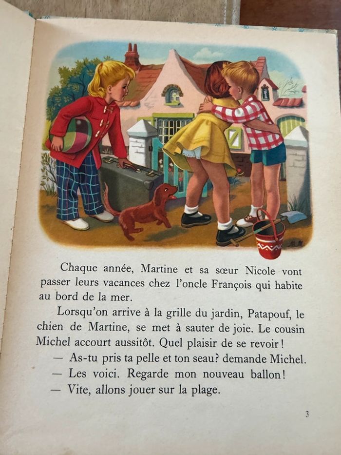 1956 Livre ancien vintage bd album Martine à la mer Casterman Collection Farandole Delahaye Marlier - photo numéro 4