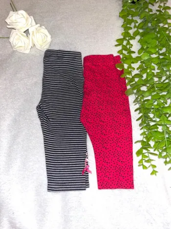 Très beau lots de 2 leggings pour bébé fille