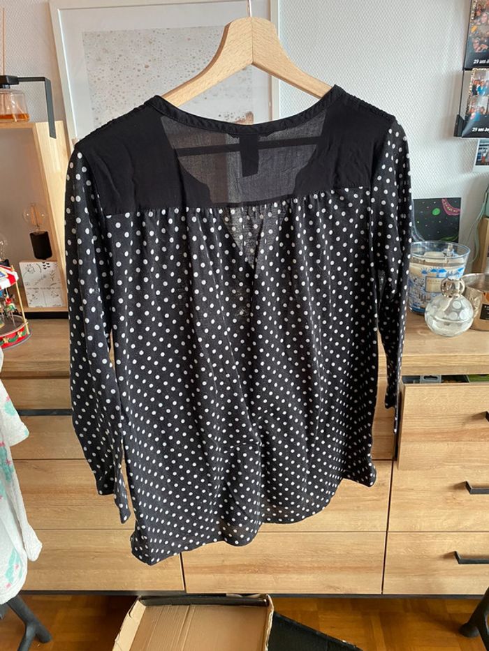 Blouse noire pois - photo numéro 3