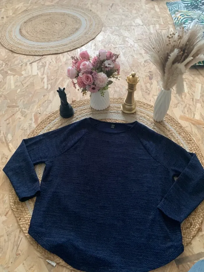 Pull léger bleu