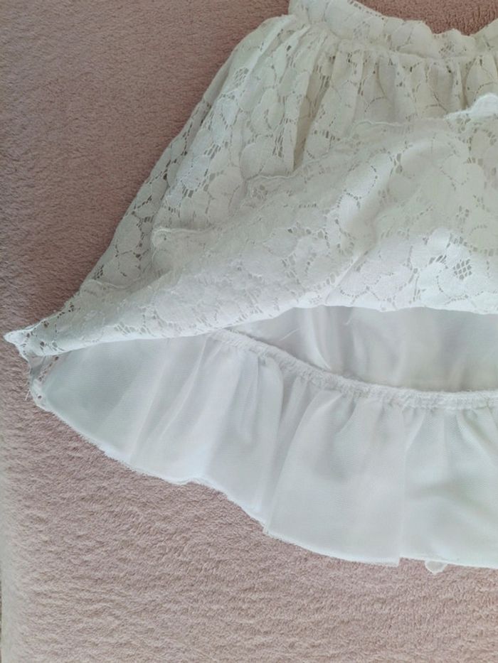 Jupe Marèse 6 ans en dentelle blanche forme tutu - photo numéro 7
