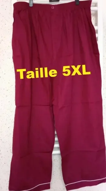 Pantalon de pyjama bordeaux Blanche Porte Taille 5 XL