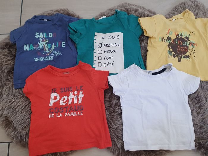 Lot de 5  t-shirts manches courtes 6 mois