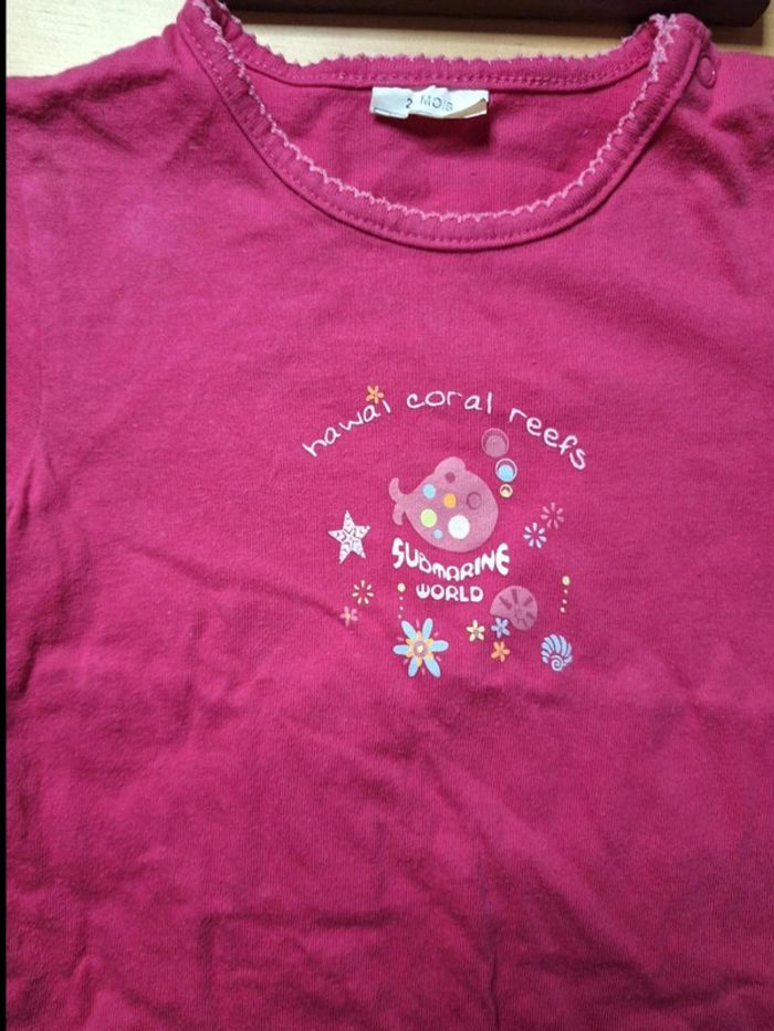 T-shirt manches courtes pour fille taille 24 mois en très bon état - photo numéro 5