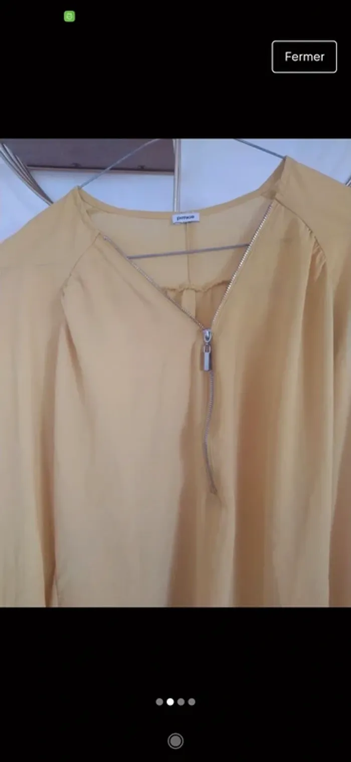 Blouse Pimkie jaune💛 moutarde S - photo numéro 2
