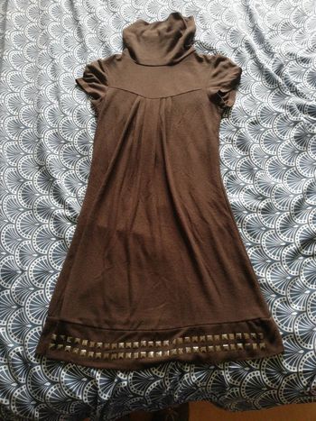 Robe pull léger marron