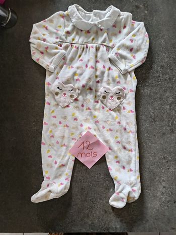 Pyjama coeurs sergent major 12 mois