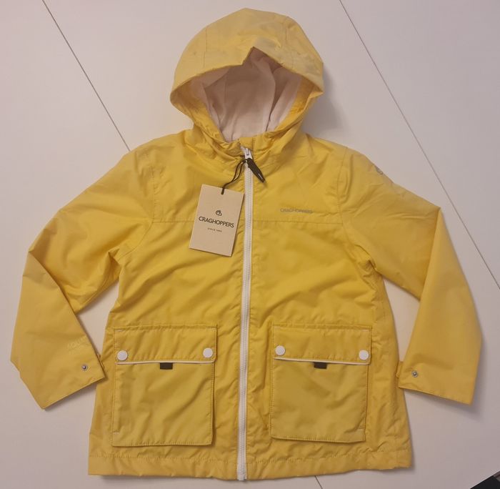 Imperméable coupe-vent Craghoppers neuf jaune taille 7-8ans - photo numéro 2