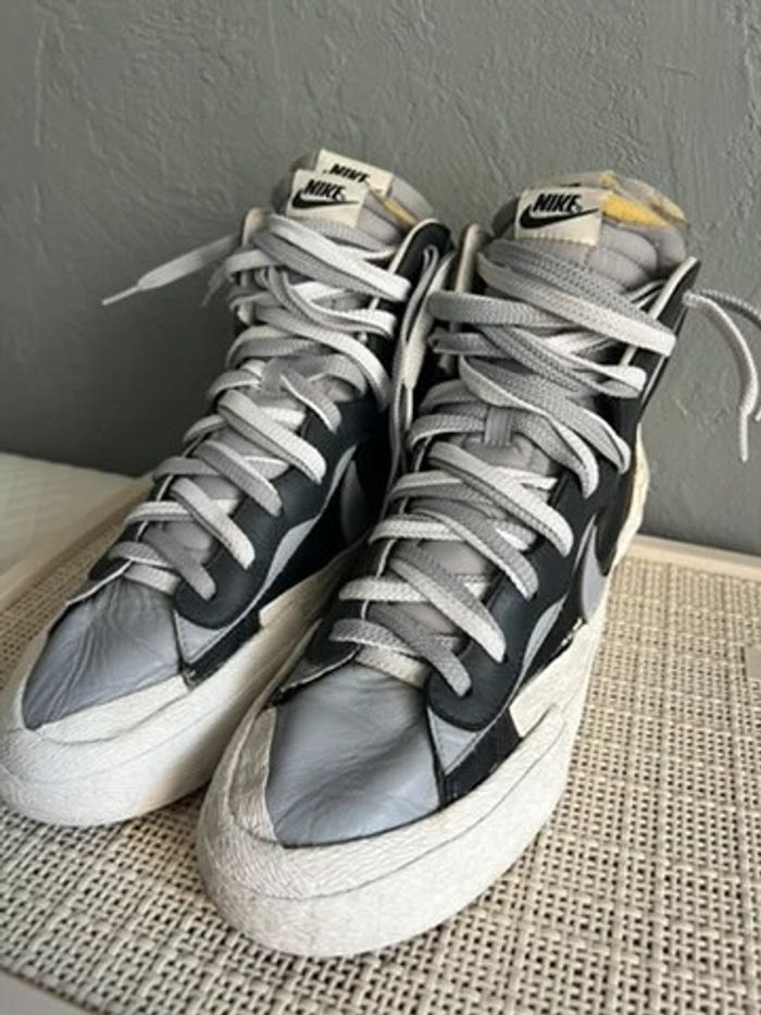 Nike Blazer Mid Sacai Noir/Gris - photo numéro 6