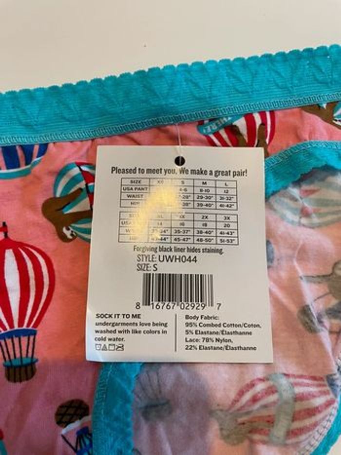 Culotte en coton motifs montgolfière sock taille XS - photo numéro 4